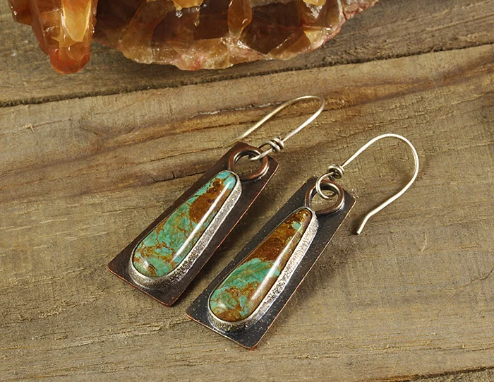 Royston Turquoise Copper Earrings