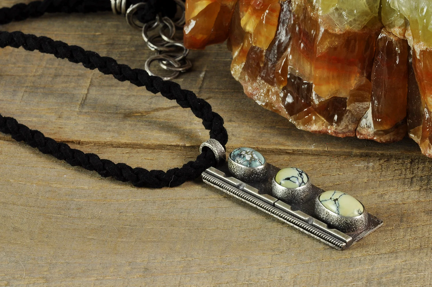 New Lander Variscite Sterling Silver Pendant