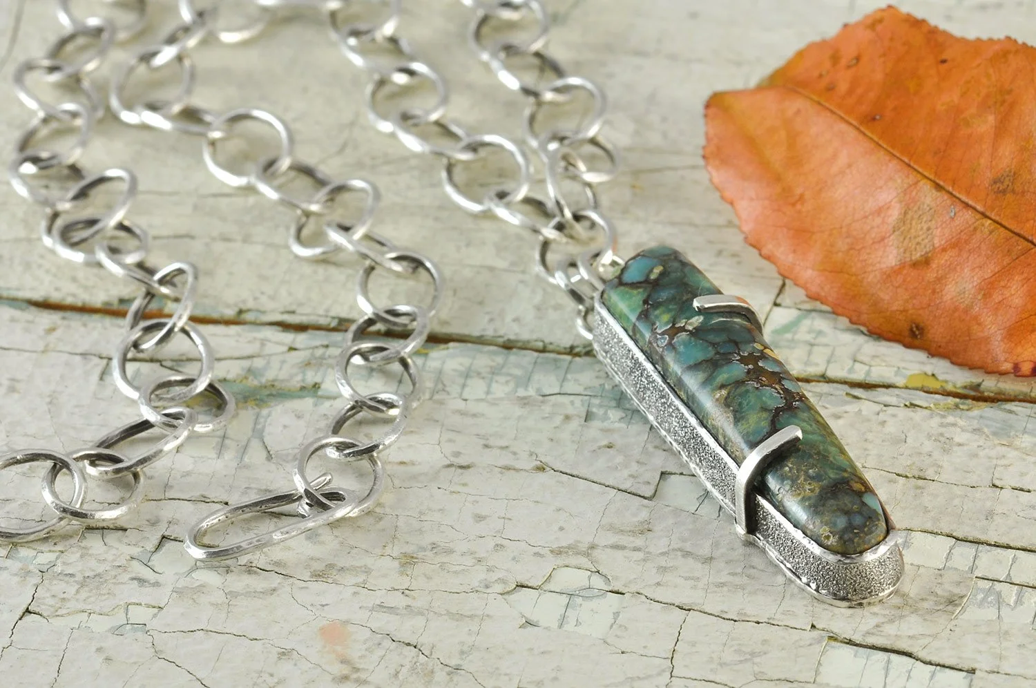 7-Dwarfs Turquoise Sterling Silver Necklace