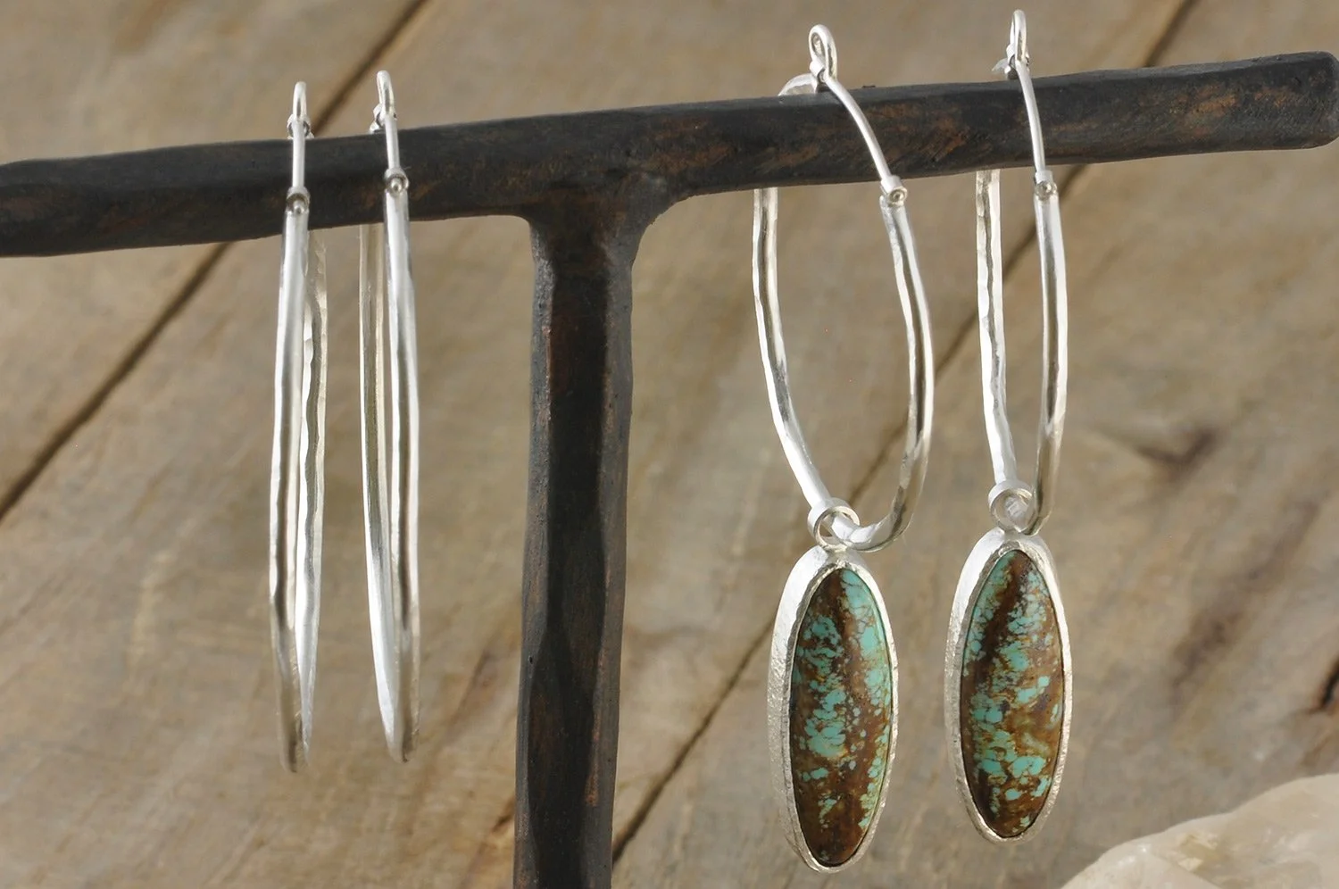 Handcrafted Sterling Silver Hoop Earrings