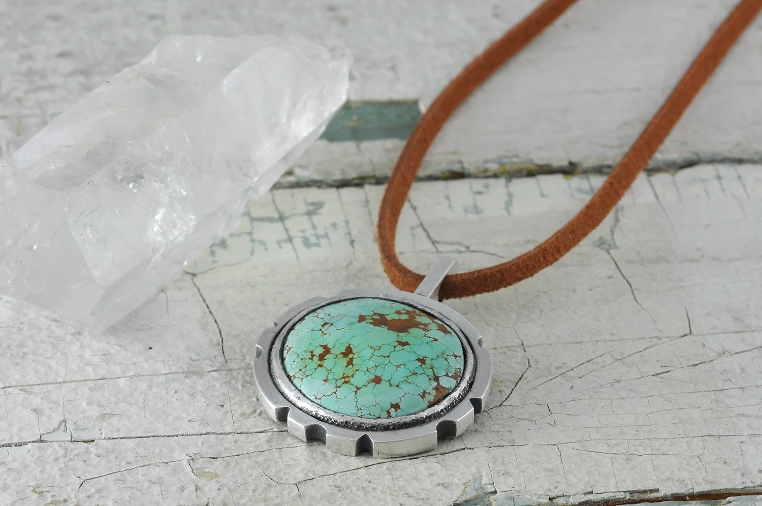 Handcrafted Turquoise Sterling Silver Pendant