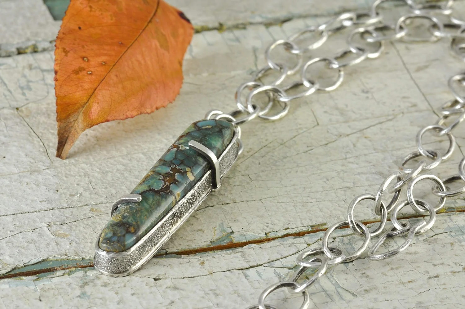 7 Dwarfs Turquoise Sterling Silver Necklace