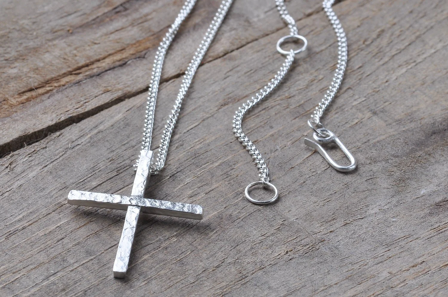 Handcrafted Sterling Silver Cross Necklace