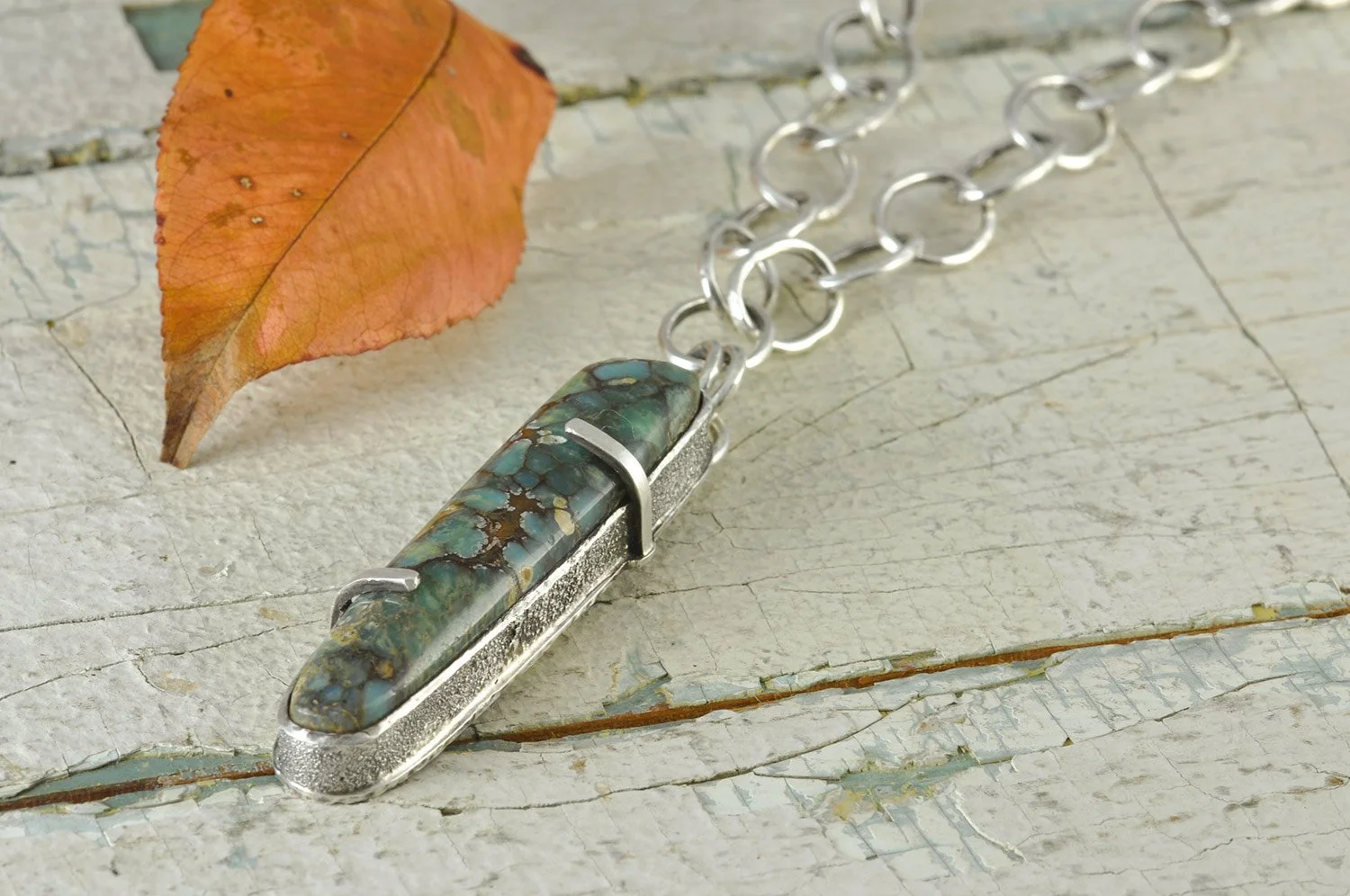 7 Dwarfs Turquoise Sterling Silver Necklace