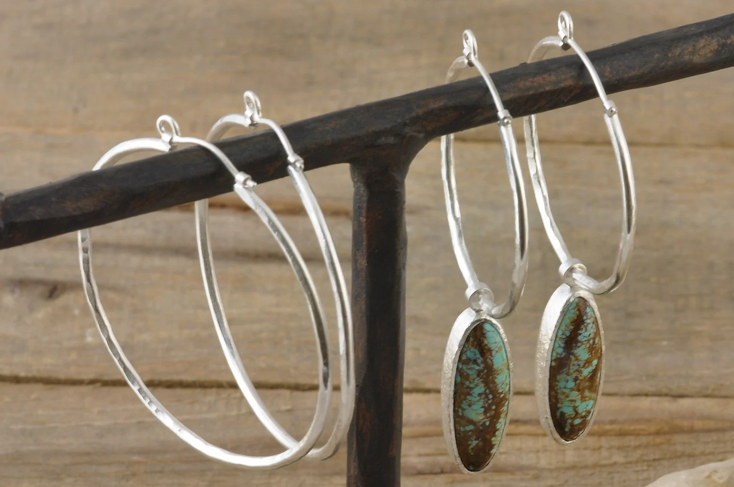 Turquoise Hoop Earrings