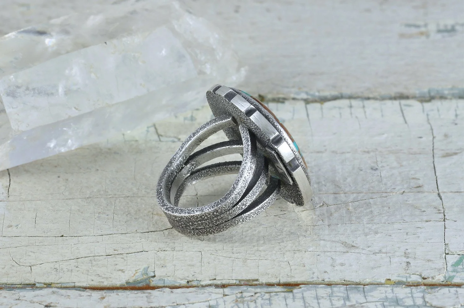 Handcrafted Number 8 Turquoise Sterling Silver Ring