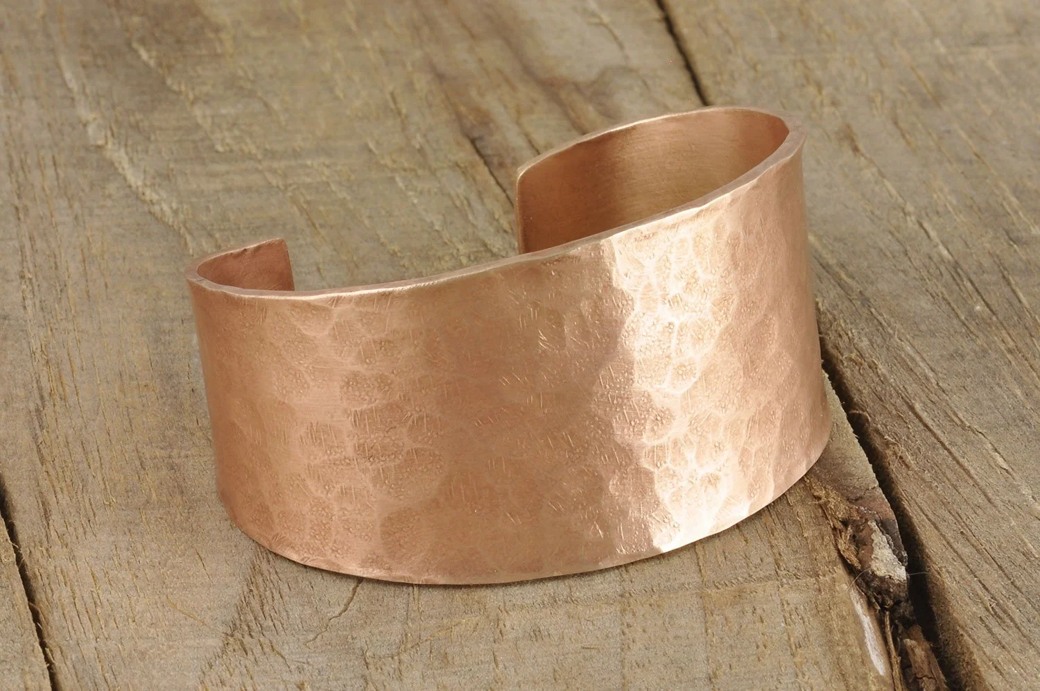 Hammered Bronze Cuff Bracelet