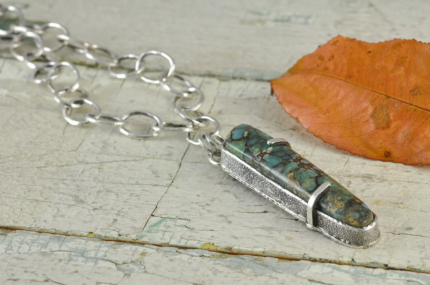 7 Dwarfs Turquoise Sterling Silver Necklace