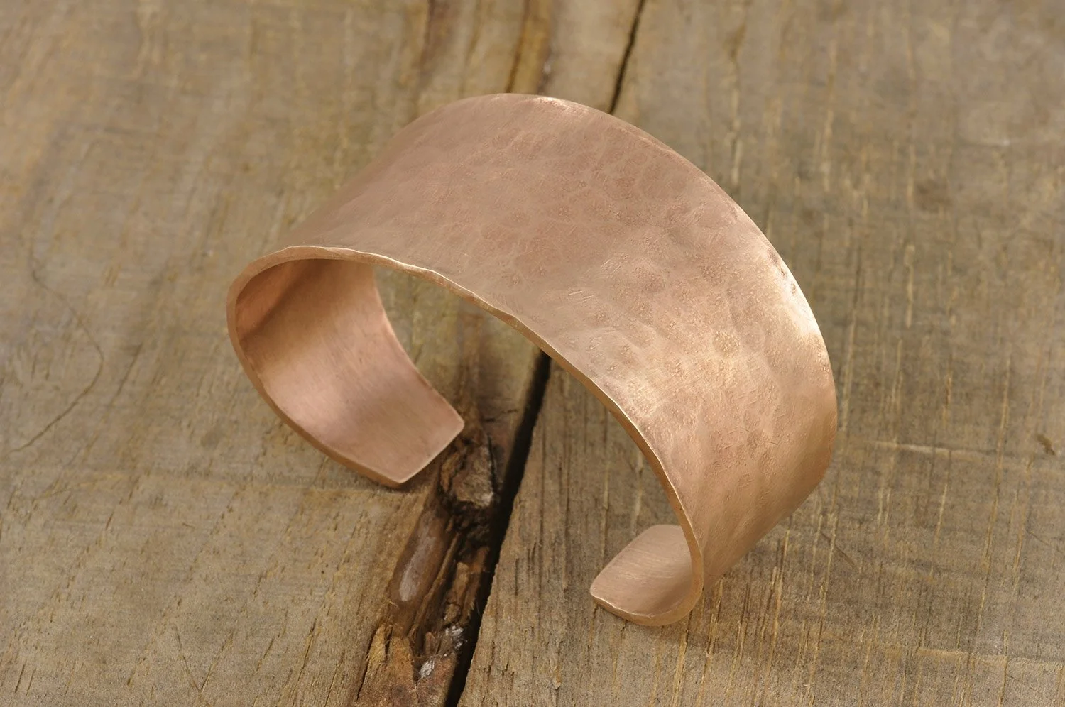 Hammered Bronze Cuff Bracelet