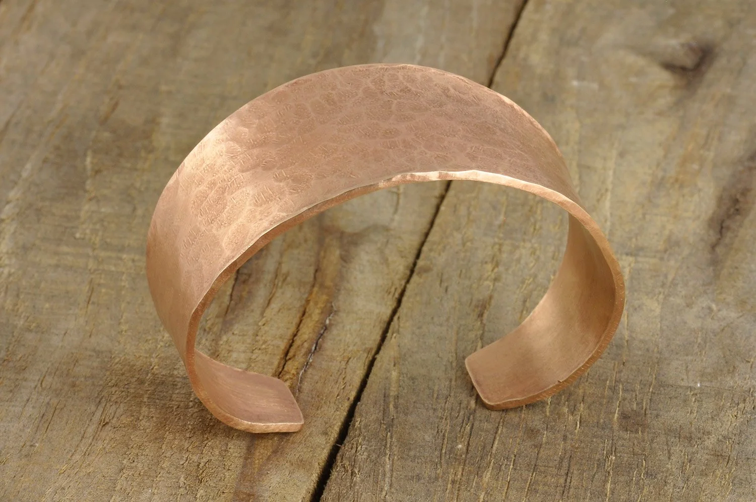 Hammered Bronze Cuff Bracelet