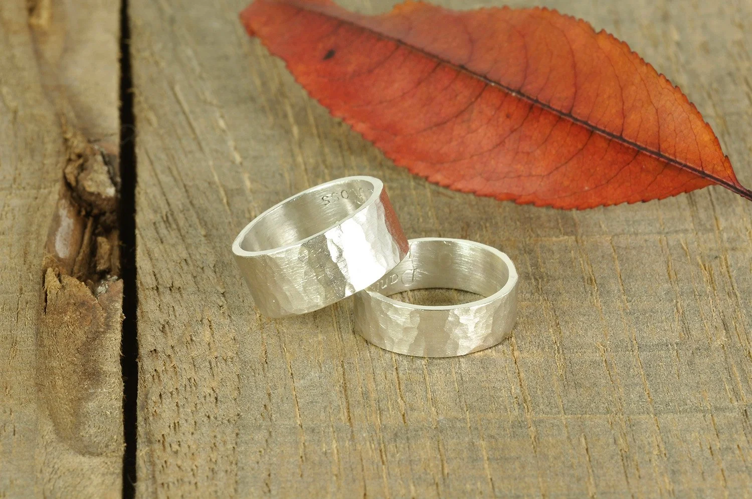 Sterling Silver Hammered Ring Band