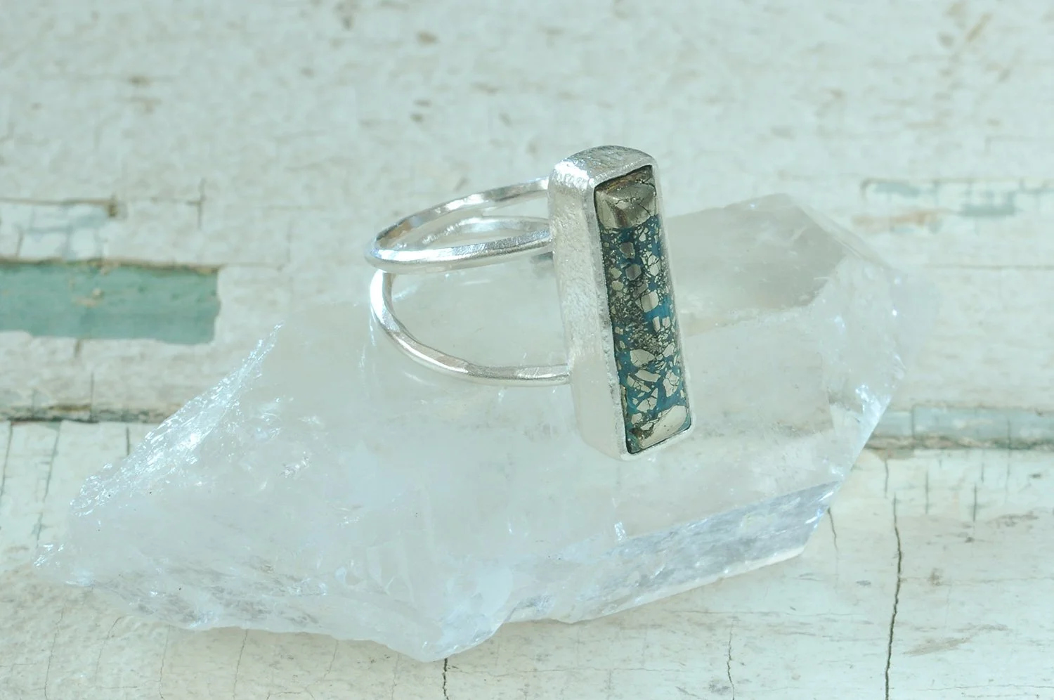 Morenci Turquoise Sterling Silver Ring | Sz 8.5