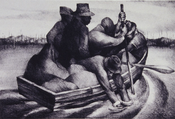 Figure 2. Refugees (AKA People in a Boat; Five Men in a Boat)