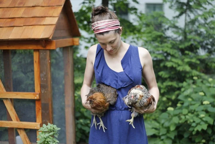Make it a family affair. "We all help in the garden and with the chickens," says Chitnis. "Kids love chores that involve shovels, rakes, and other tools, not to mention hoses and watering cans." 
