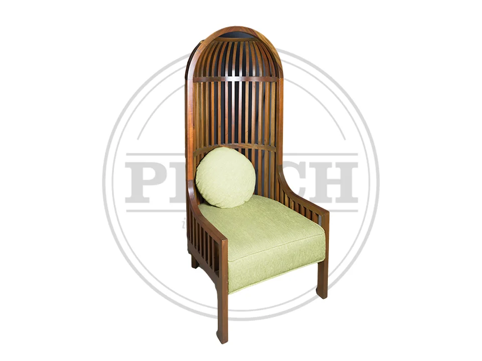 650mm x 680mm x 1500mm Solid wood in varnish finish with upholstered seating and round accent pillow. Customizable. Php 36,500.00