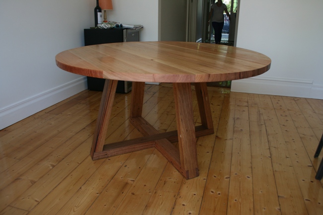 Recycled Timber Round Dining Table, Reclaimed Timber Round Dining Table