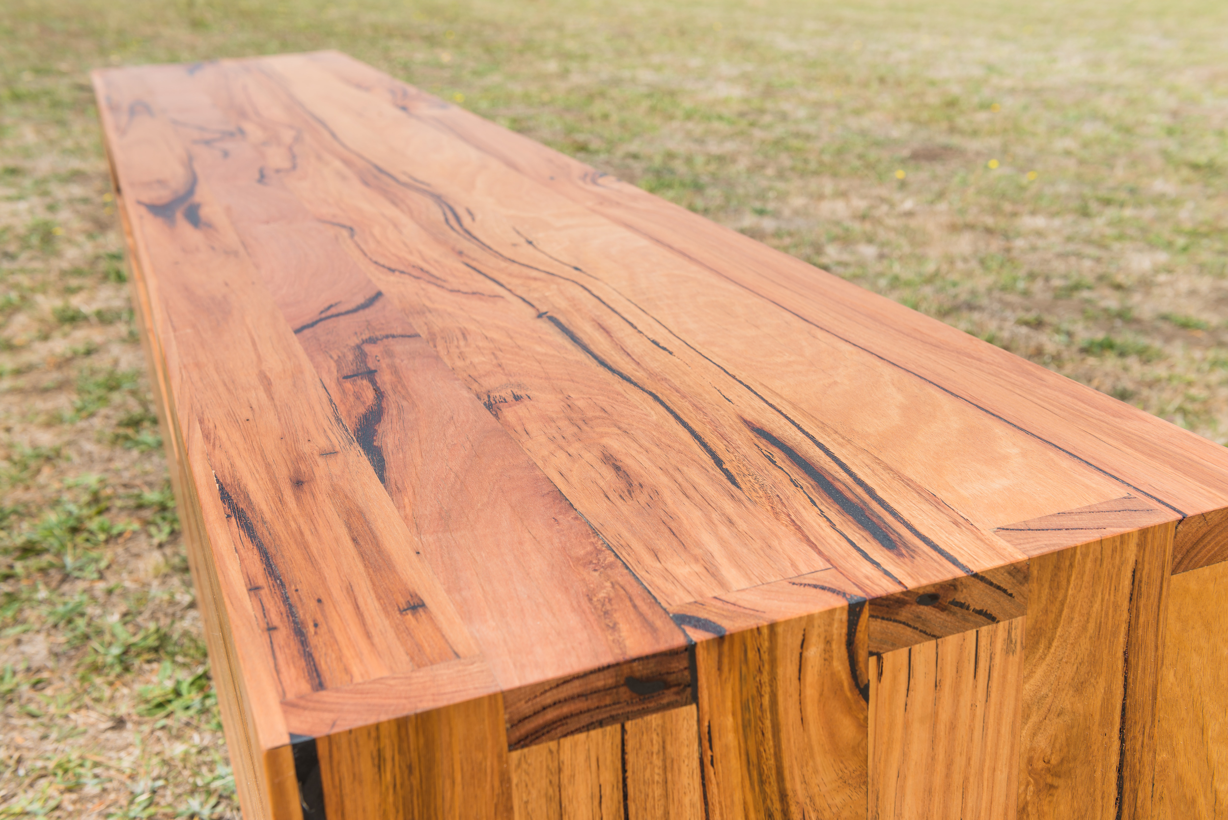 Timber Tv Cabinet With Black Legs