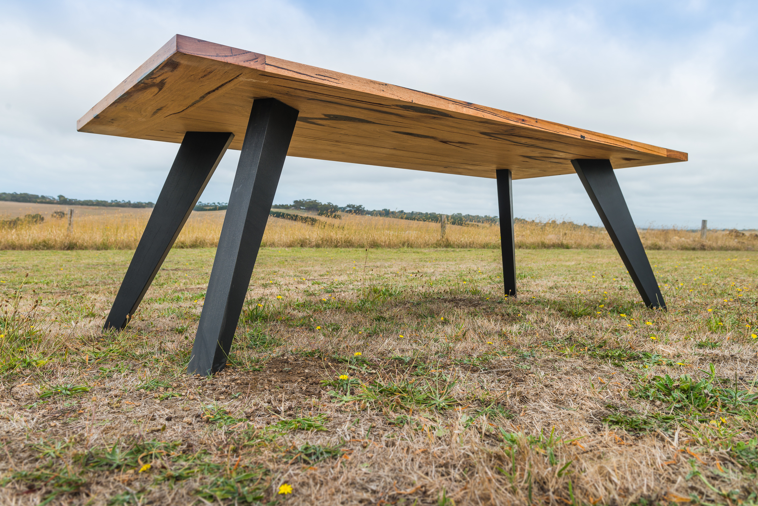 contemporary timber dining table