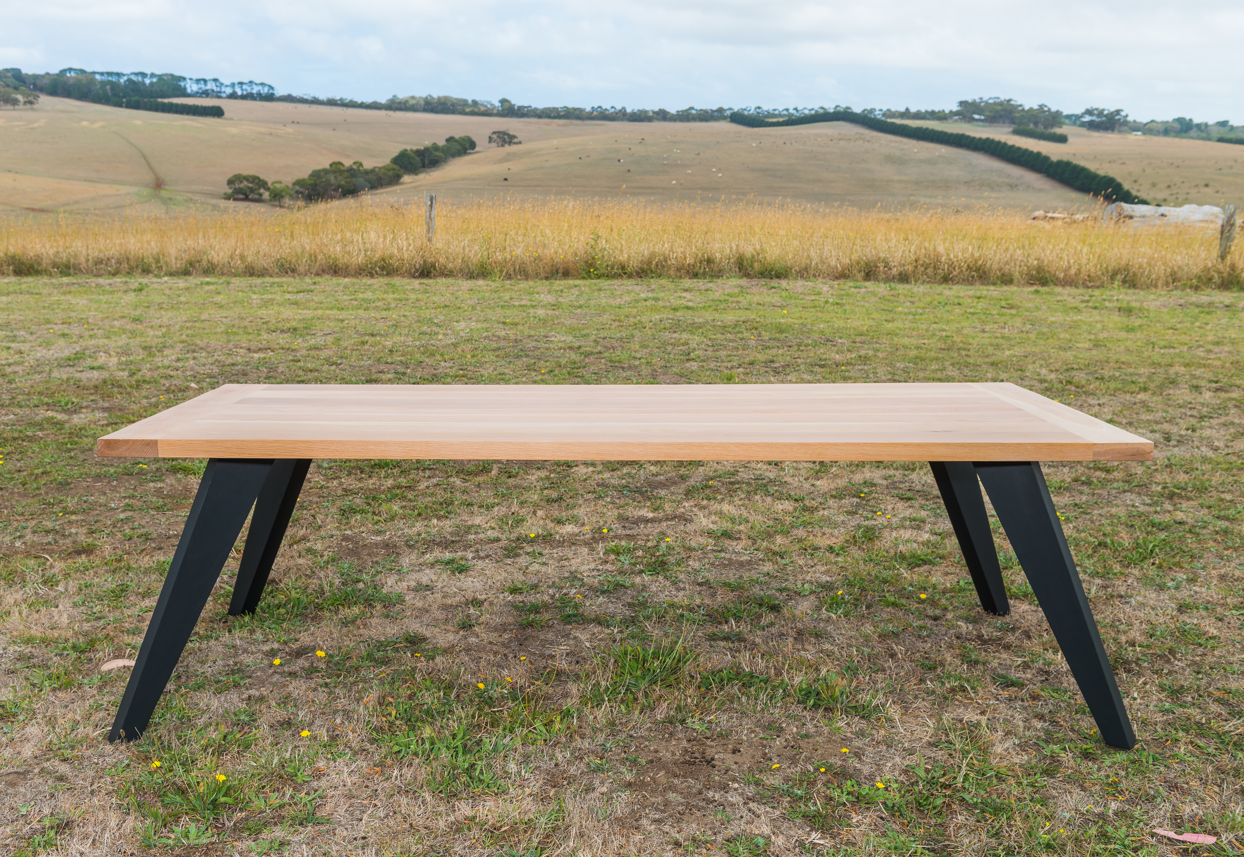 solid timber dining table