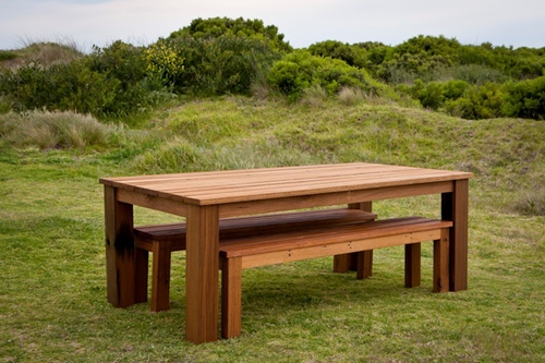 Recycled Timber Outdoor Dining Tables, Outdoor Timber Furniture Sydney