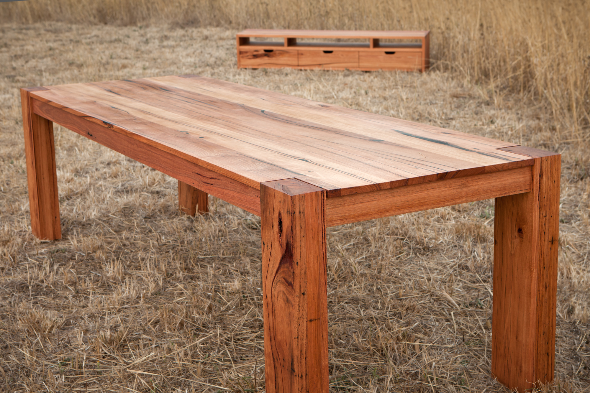 recycled timber dining table