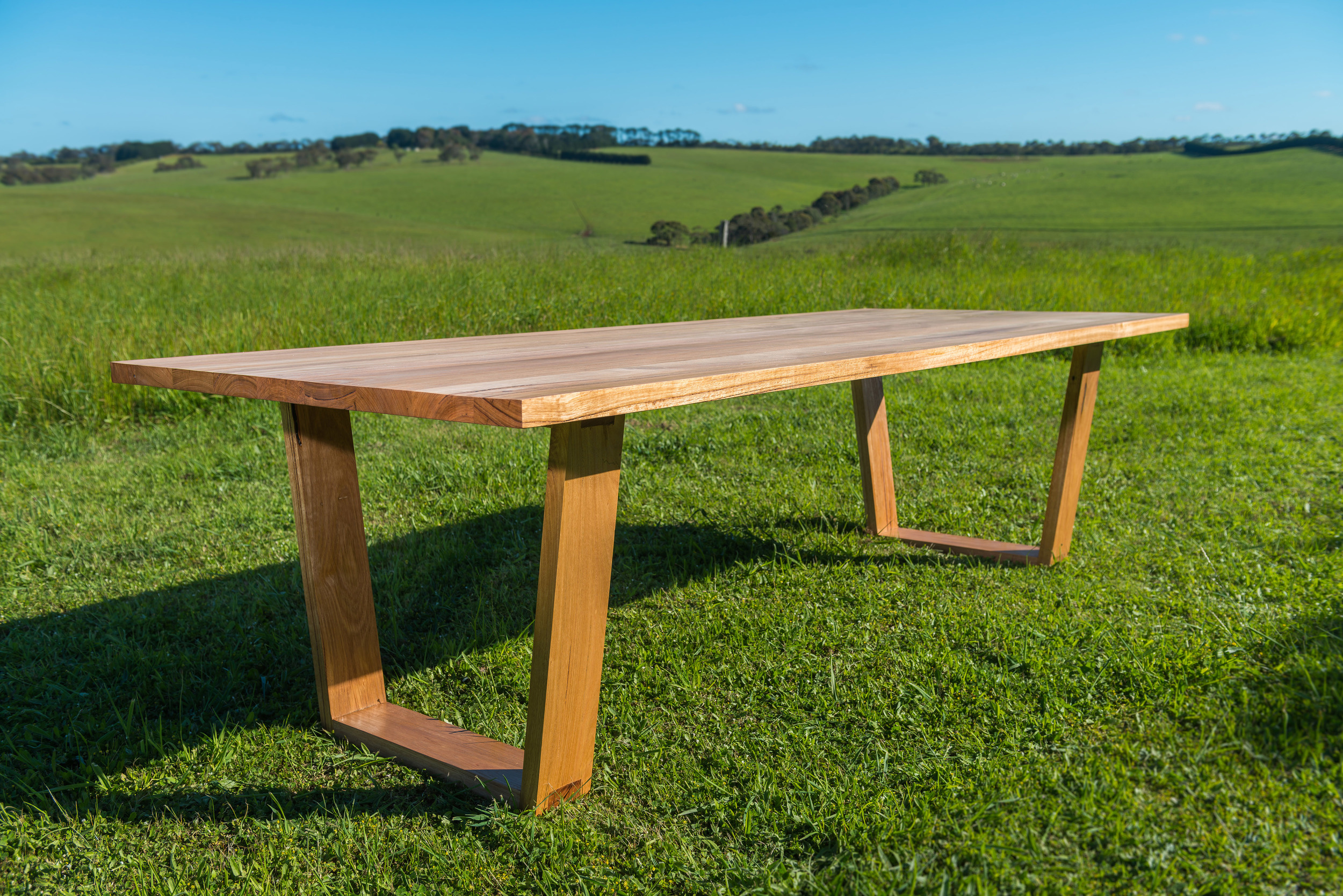 recycled timber dining table