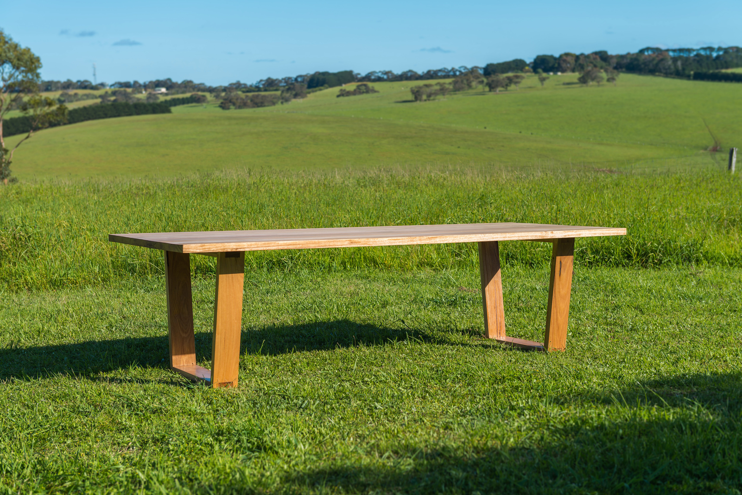 solid timber dining table