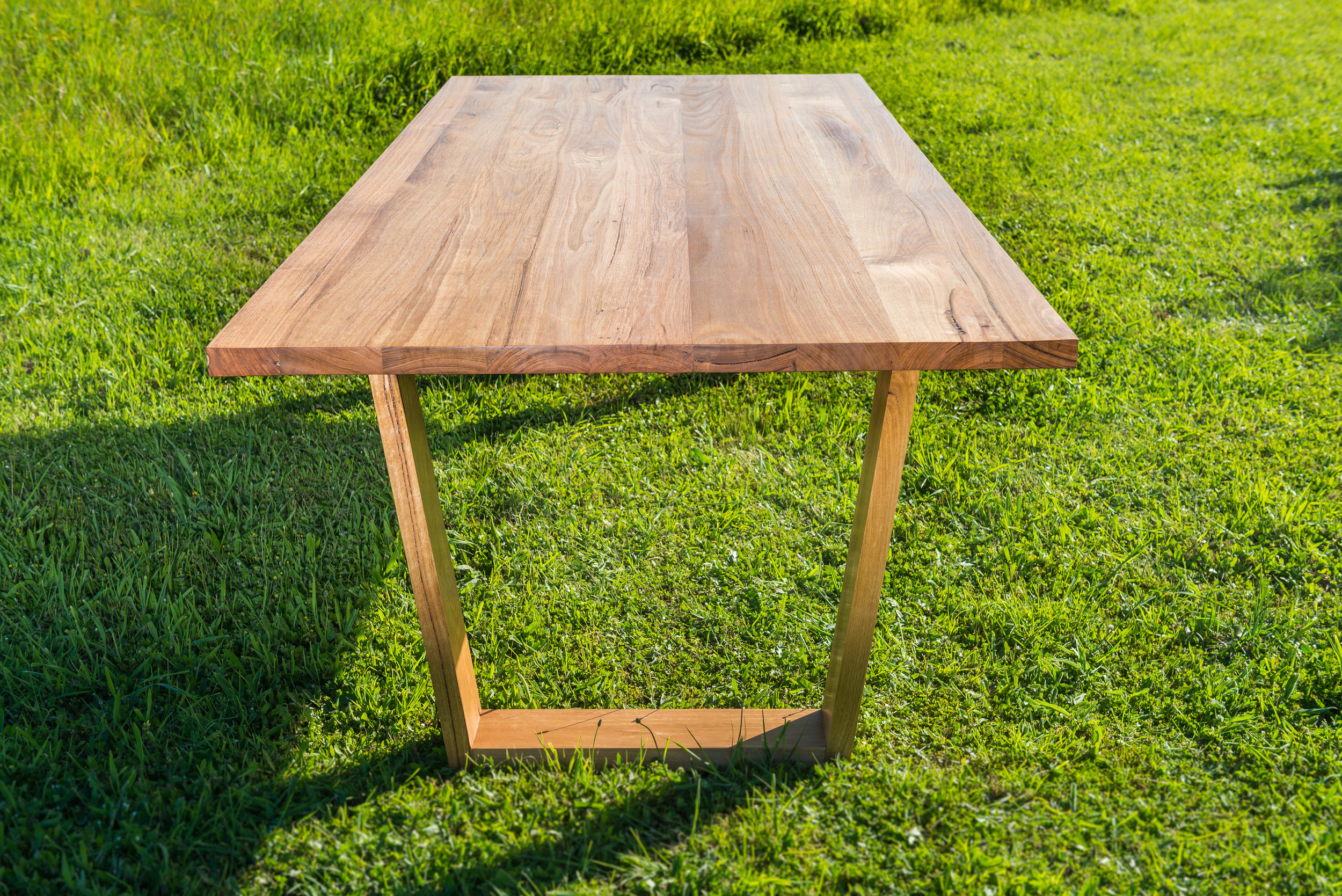modern timber dining table