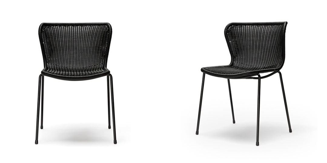 Black outdoor dining chairs