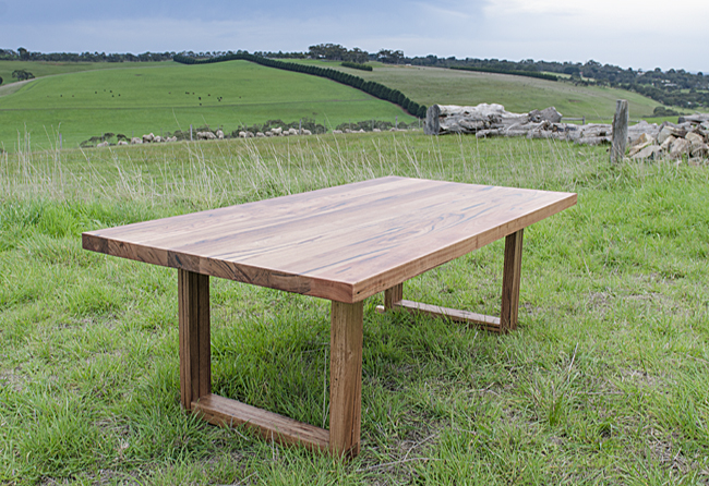 recycled timber dining table