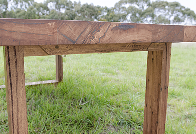 Recycled timber bespoke table