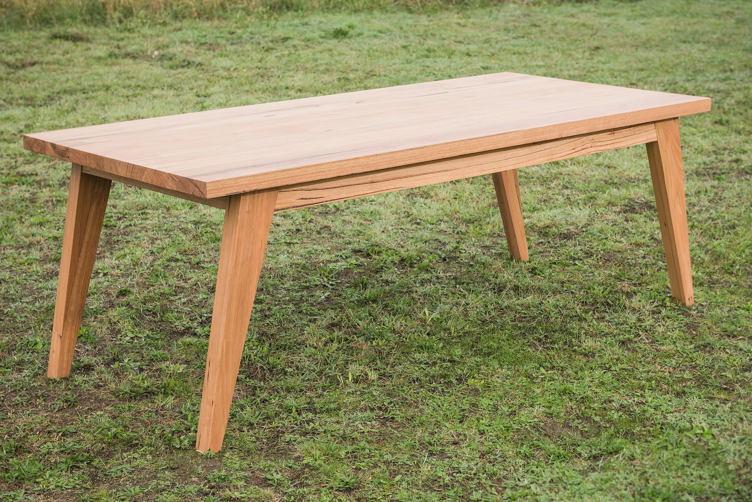 Modern Angled Leg Solid Timber Dining Table