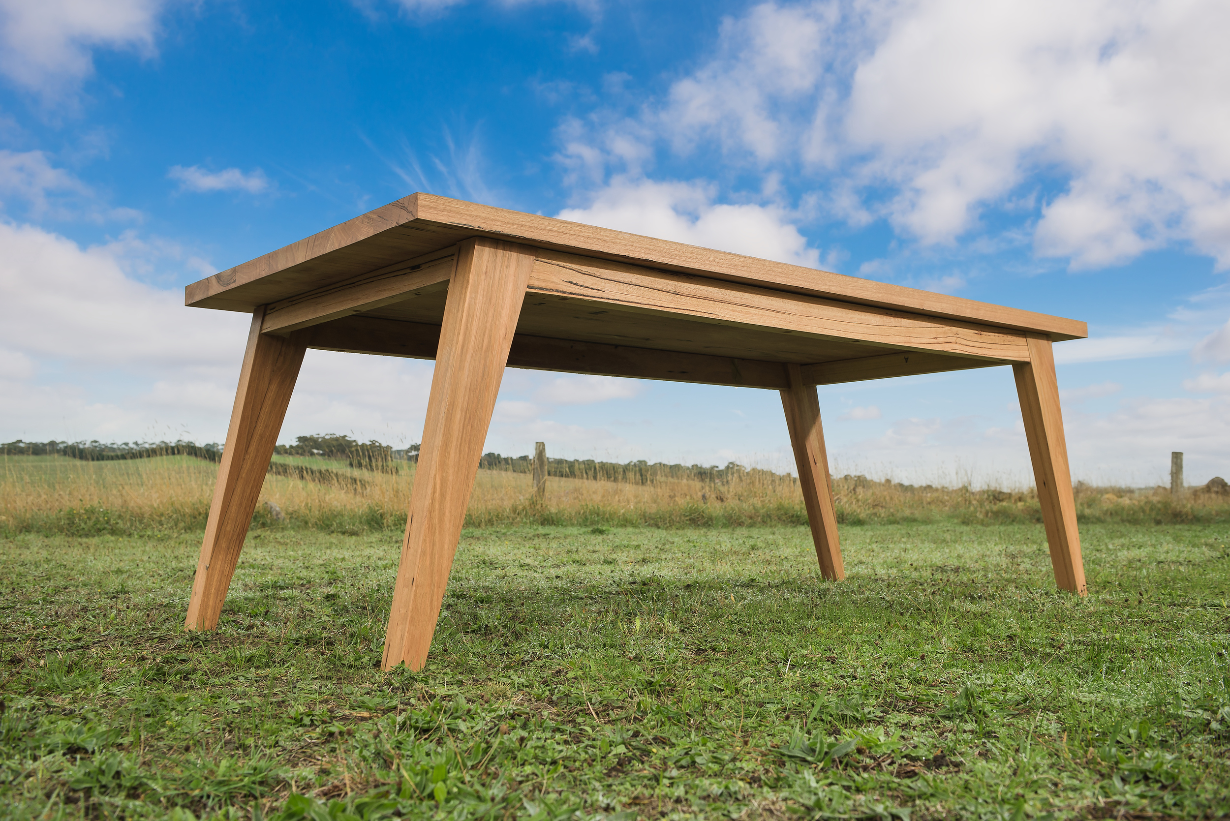 Sustainably harvested hardwood table