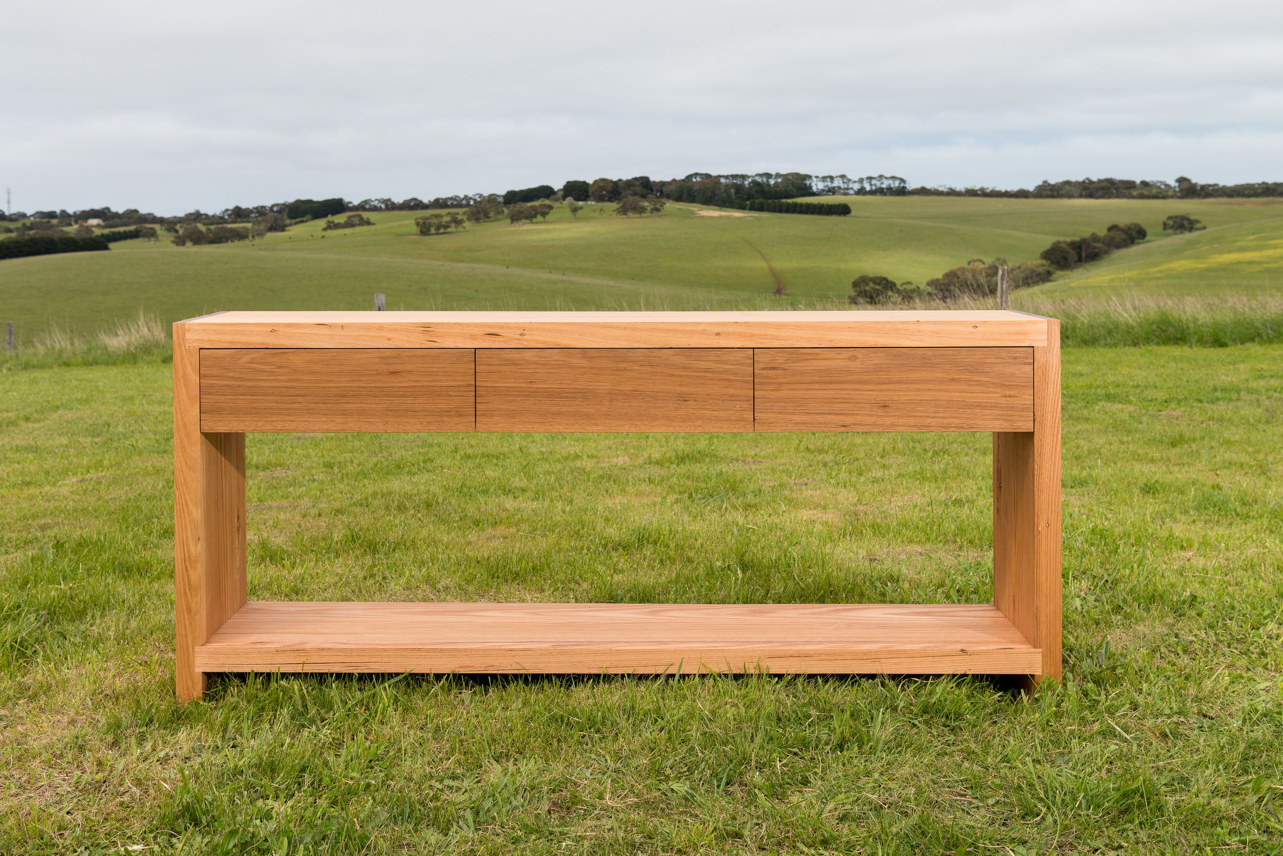 reclaimed wood console table