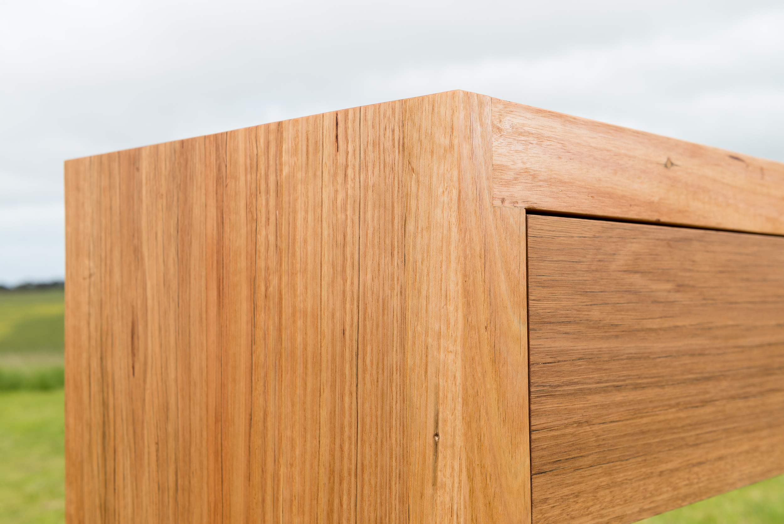 chunky timber sideboard