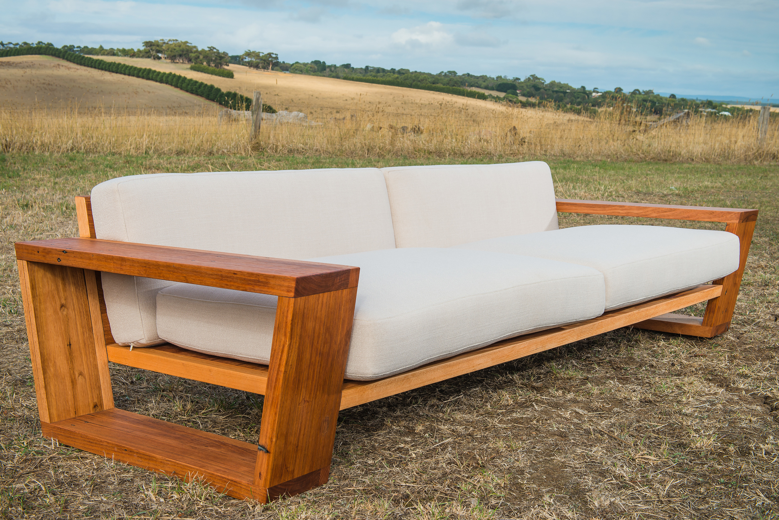 modern wooden sofa