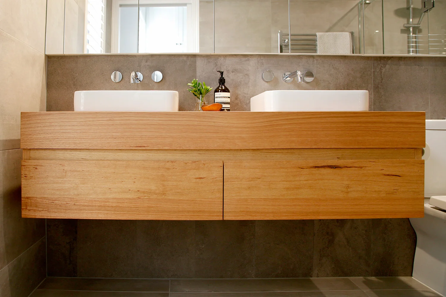 Introducing our range of floating timber vanities