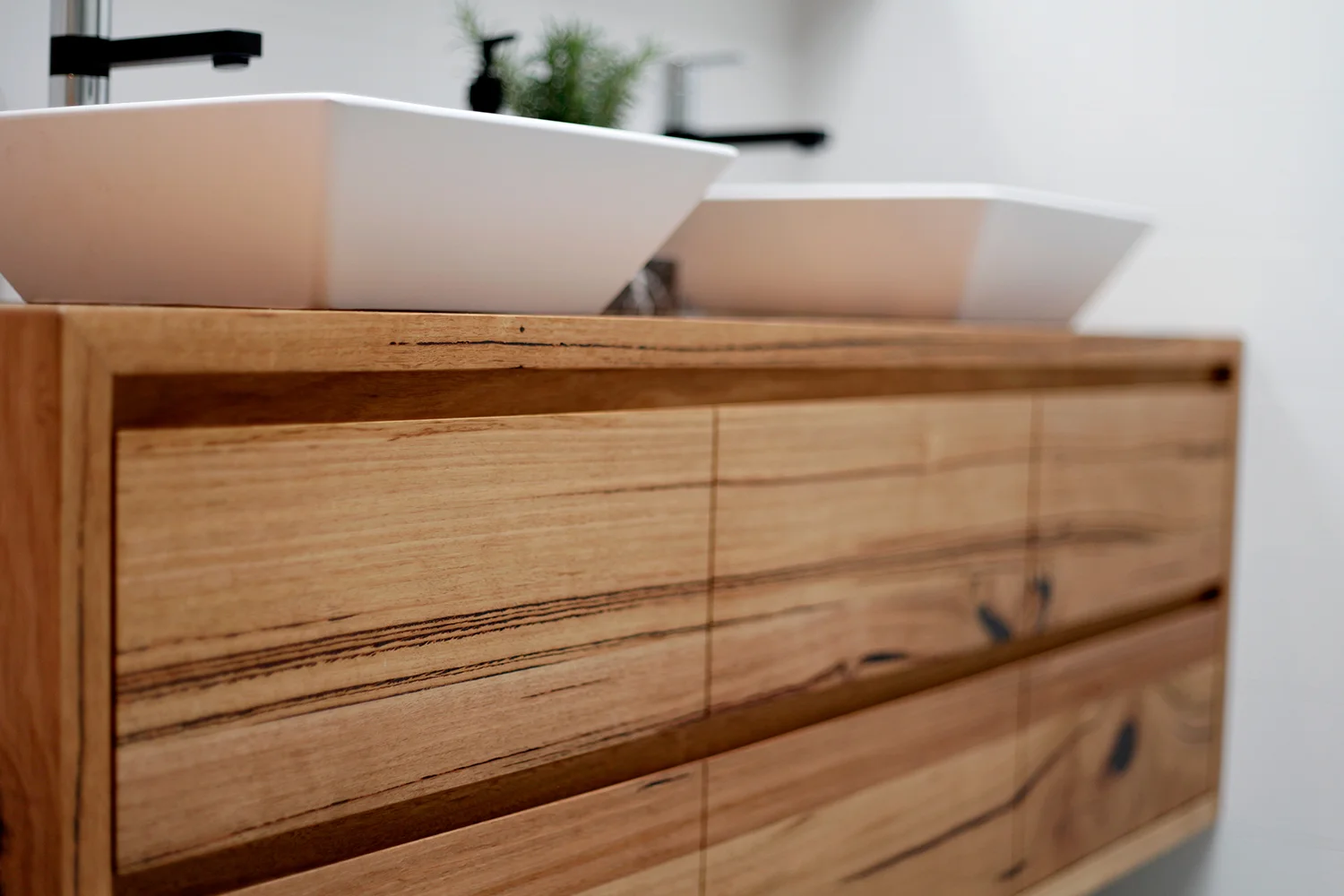 Introducing the Iluka wall hung recycled timber vanity