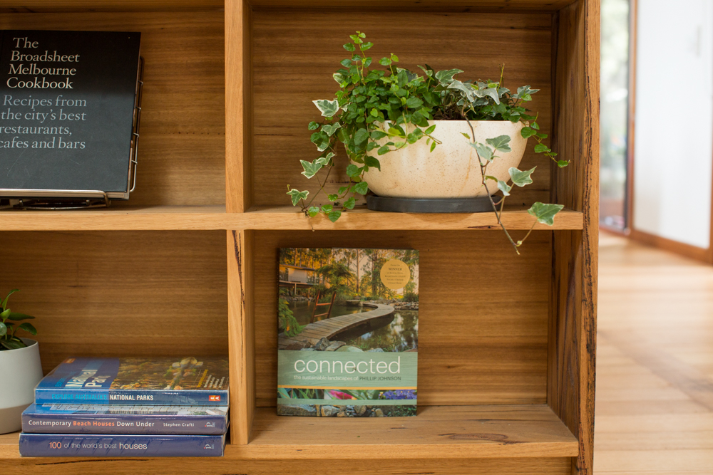 Timber kitchen bookcase