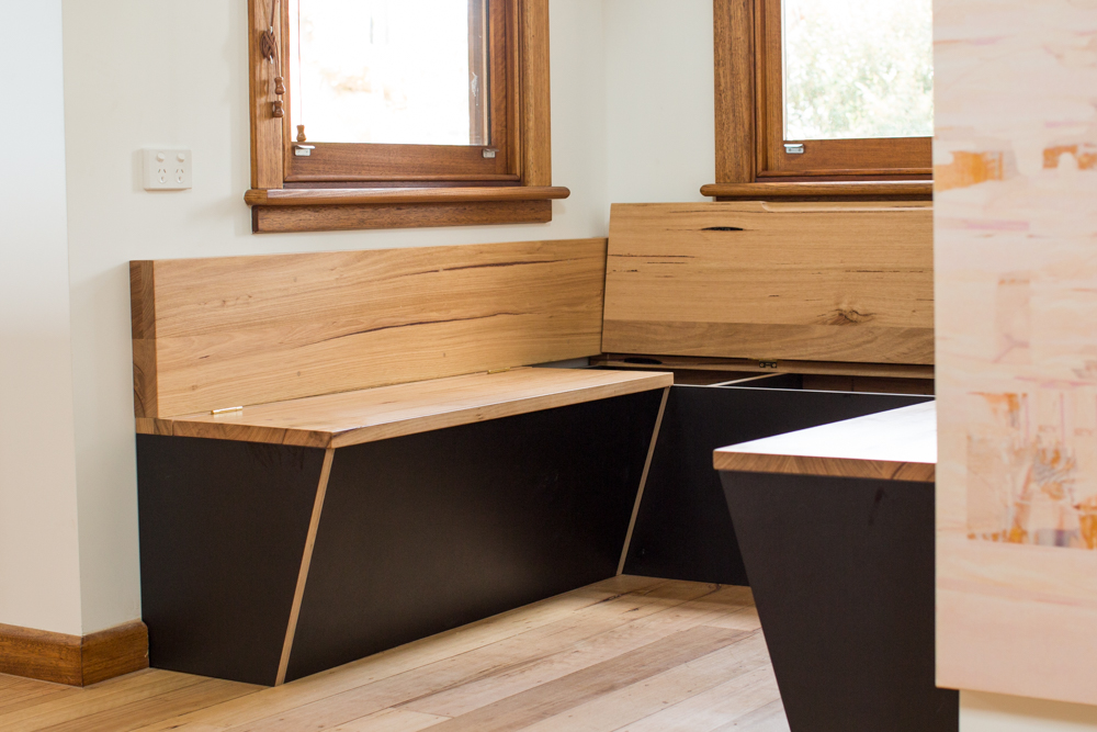 Custom bench seating with storage