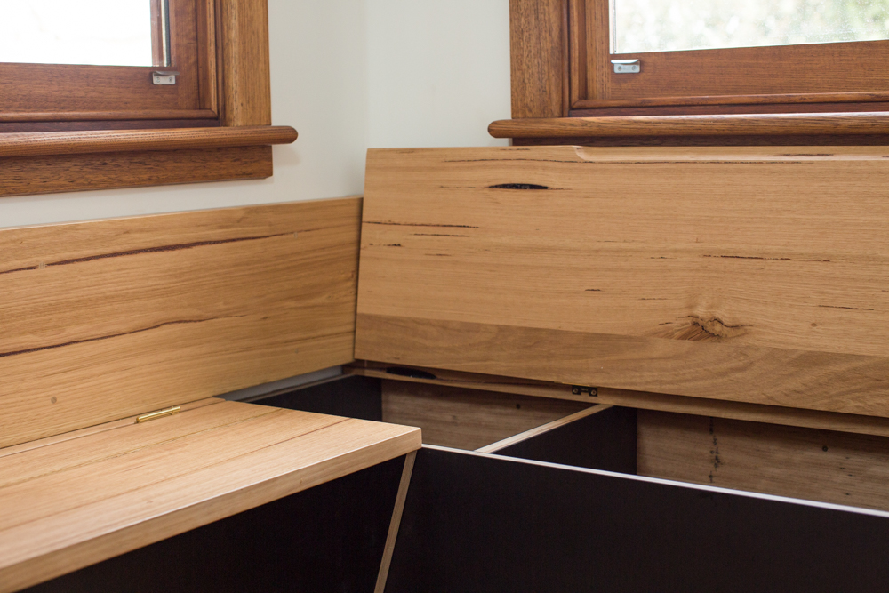 Recycled timber bench seating