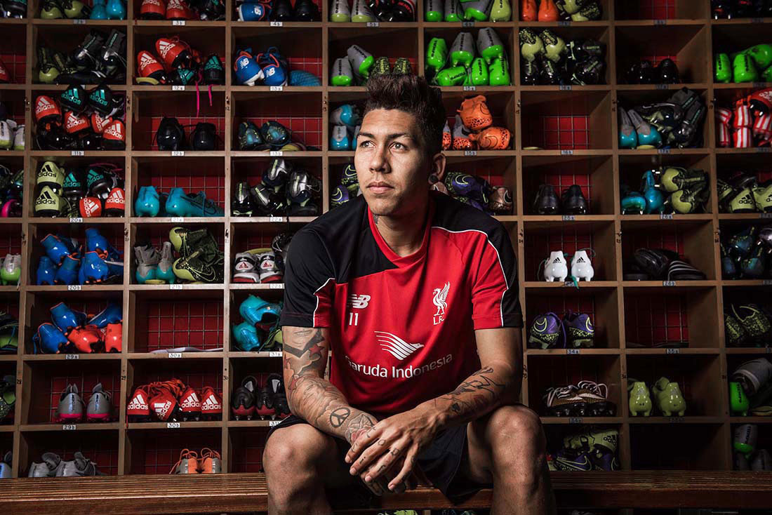  LIVERPOOL FC FOOTBALLER AND BRAZILIAN PICTURED AT MELWOOD LFC TRAINING GROUND PHOTO CREDIT PAUL COOPERINTERNATIONAL ROBERTO FIRMINO 