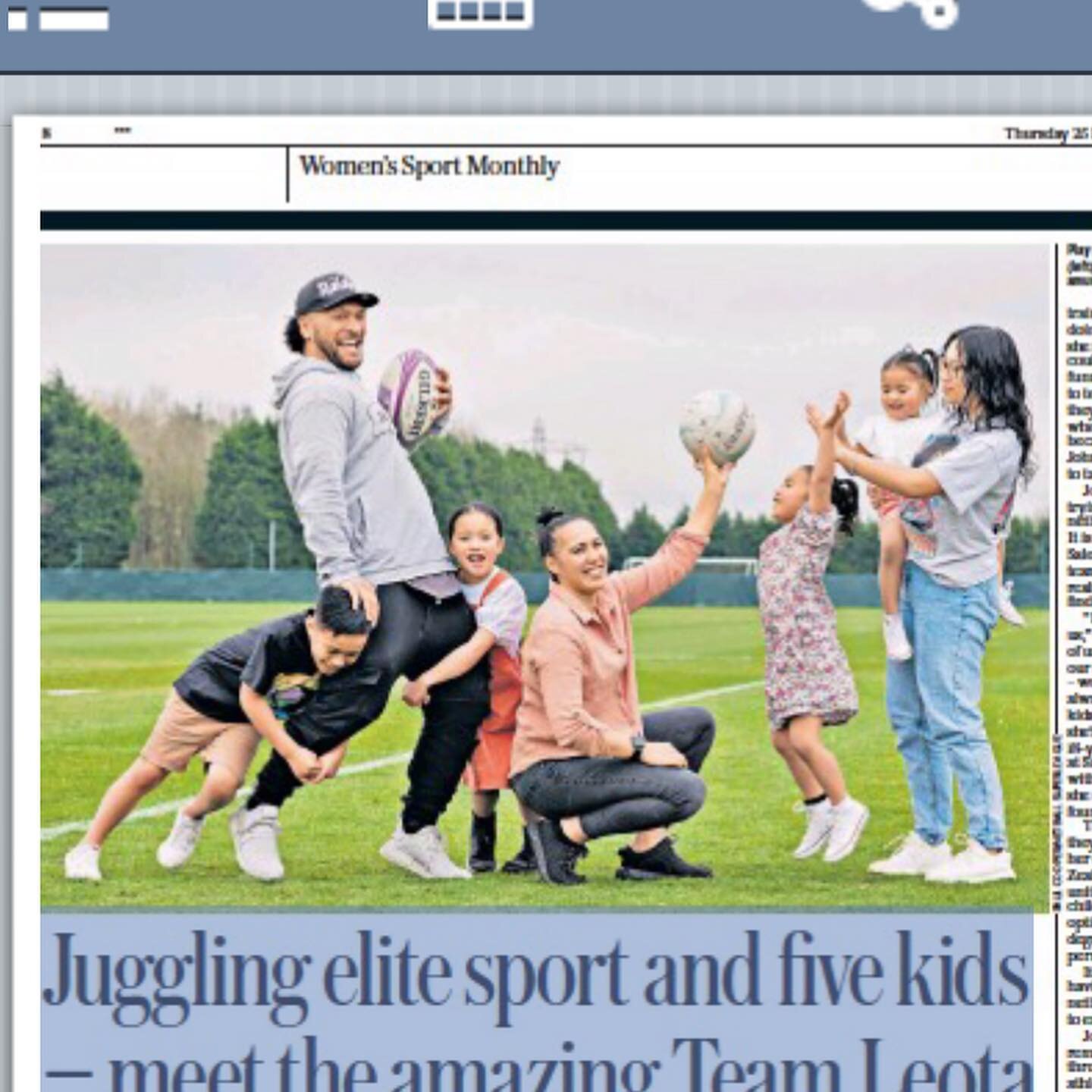 Couple of really fun editorial shoots for the @telegraphwomenssport I did recently with footballer @laurennjjames of Manchester United on the cover/inside and the wonderful @team_leota family, with Sale Sharks Johnny Leota and his wife Superleague ne