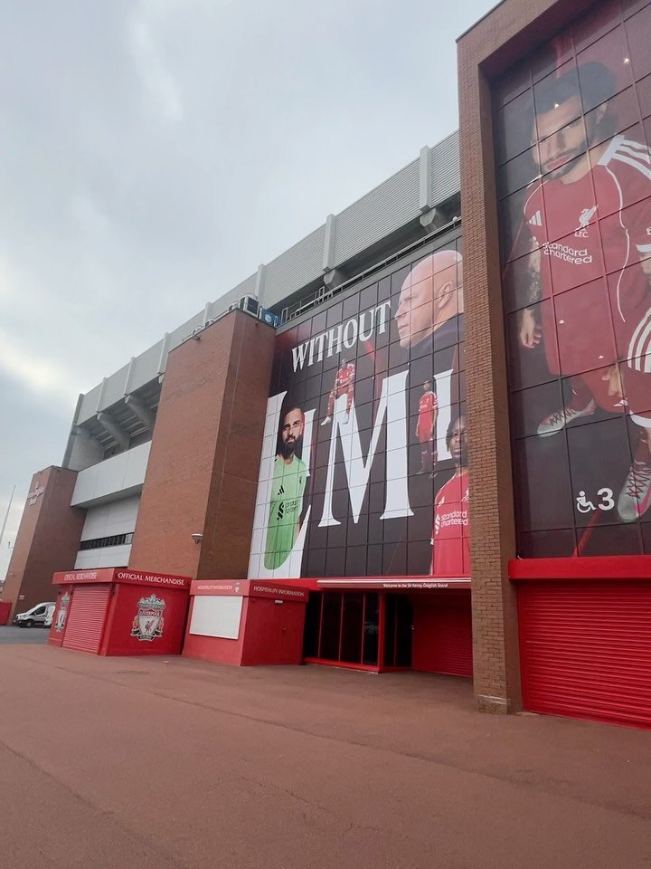 Some of our LFC work on the stadium walls at Anfield.
.
.
#liverpoolFC #liverpool #football #liverpoolfans #anfieldstadium🔴⚪ #anfield #ynwa #sportsphoto #sportsphotography #sportsphotographer📸 #advertisingphotographer #sports #photographer #manches