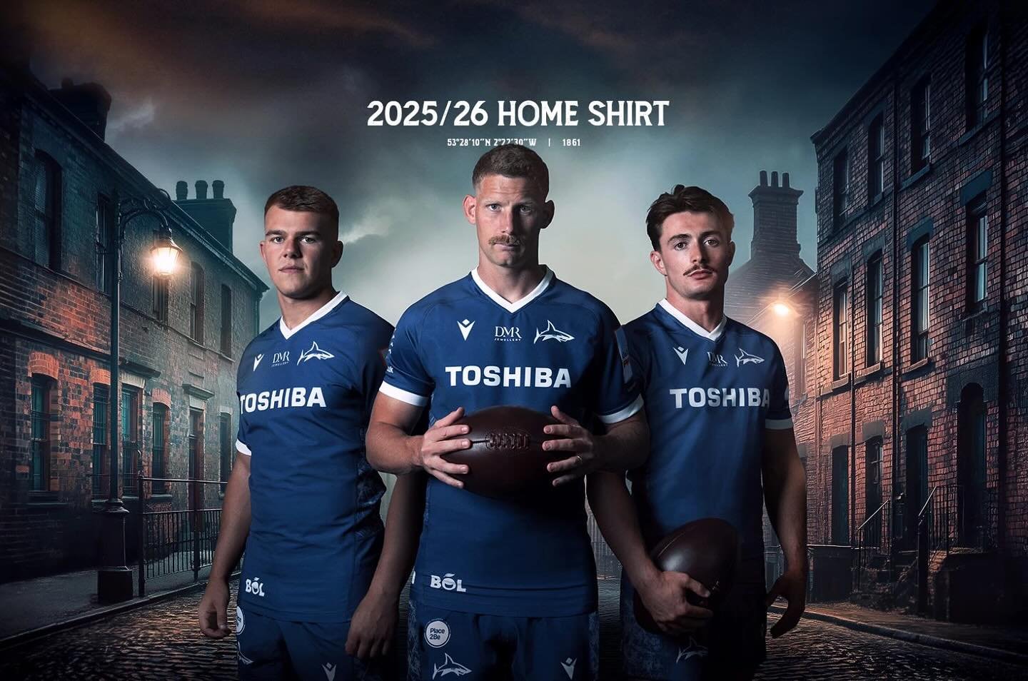 Great  to capture the new Sale Sharks kit &ndash; a look that connects today&rsquo;s squad with the club&rsquo;s roots all the way back to 1861. History. Heritage. Sharks DNA. 🦈⚡️

#SaleSharks #SharksFamily #KitLaunch #Rugby #RugbyUnion #RugbyLife #