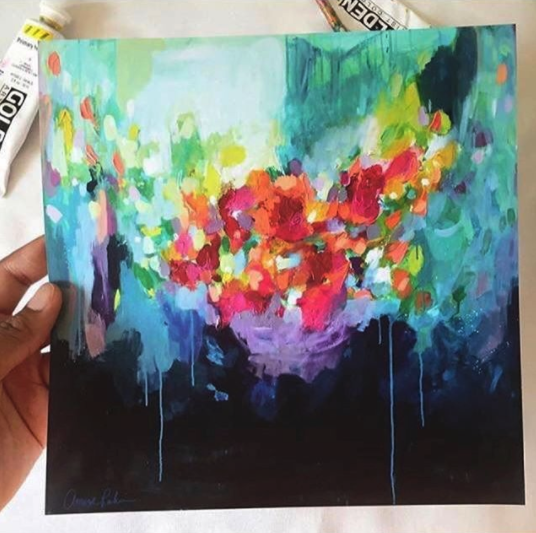 One of my best-sellers is "Bora, Bora" and as you can see here, even the smallest print 12x12" can make a big impact. The colors on our archival mat paper prints are simply phenomenal! The vibrancy of the colors and detail really fills your heart with joy.