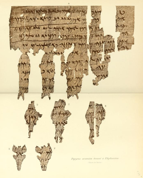 Example of Aramaic papyrus