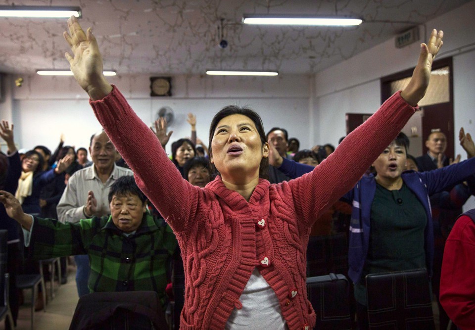 Unregistered Chinese church in Beijing; April 2017