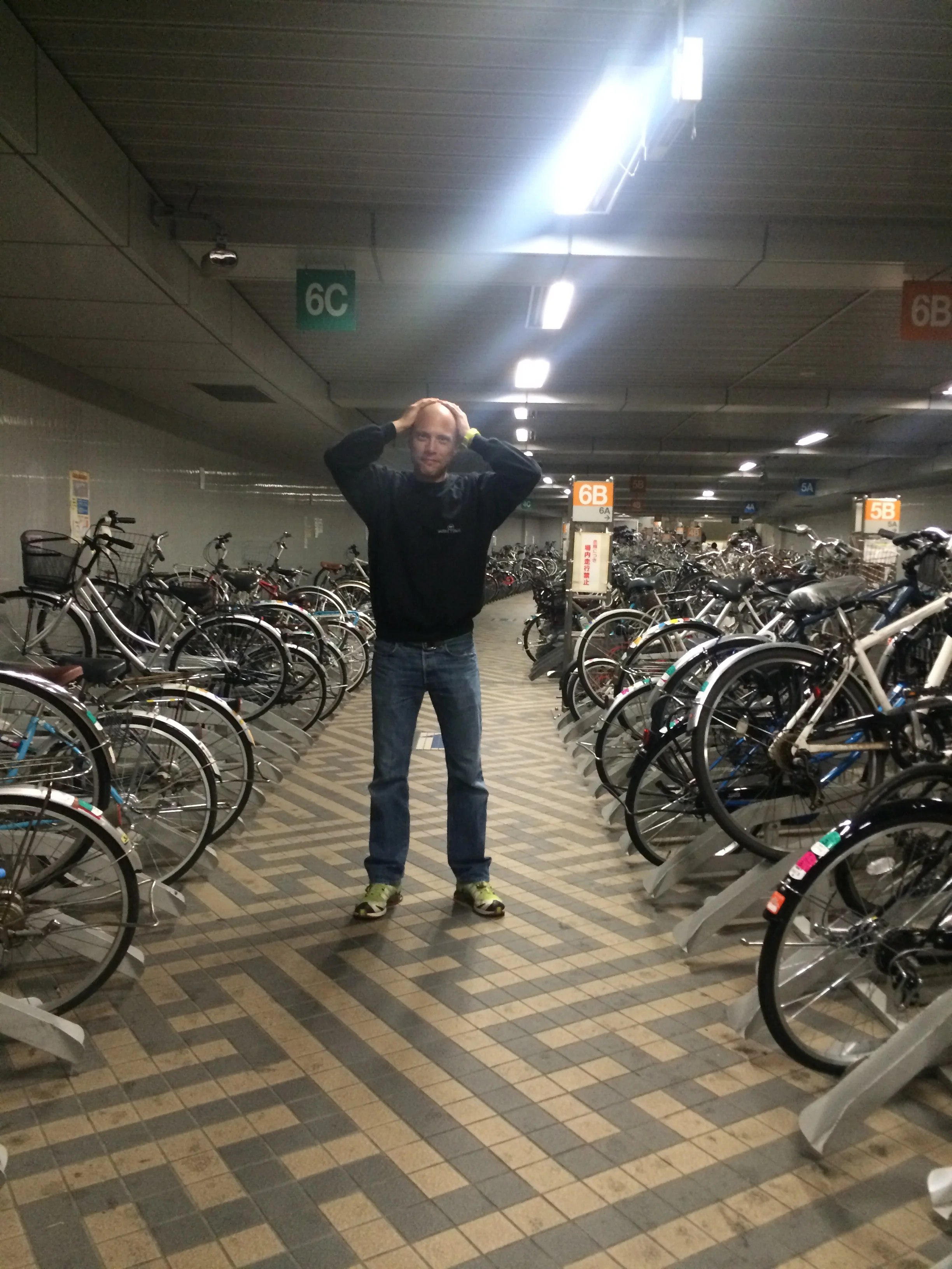 I could not find my bike in this underground bike park
