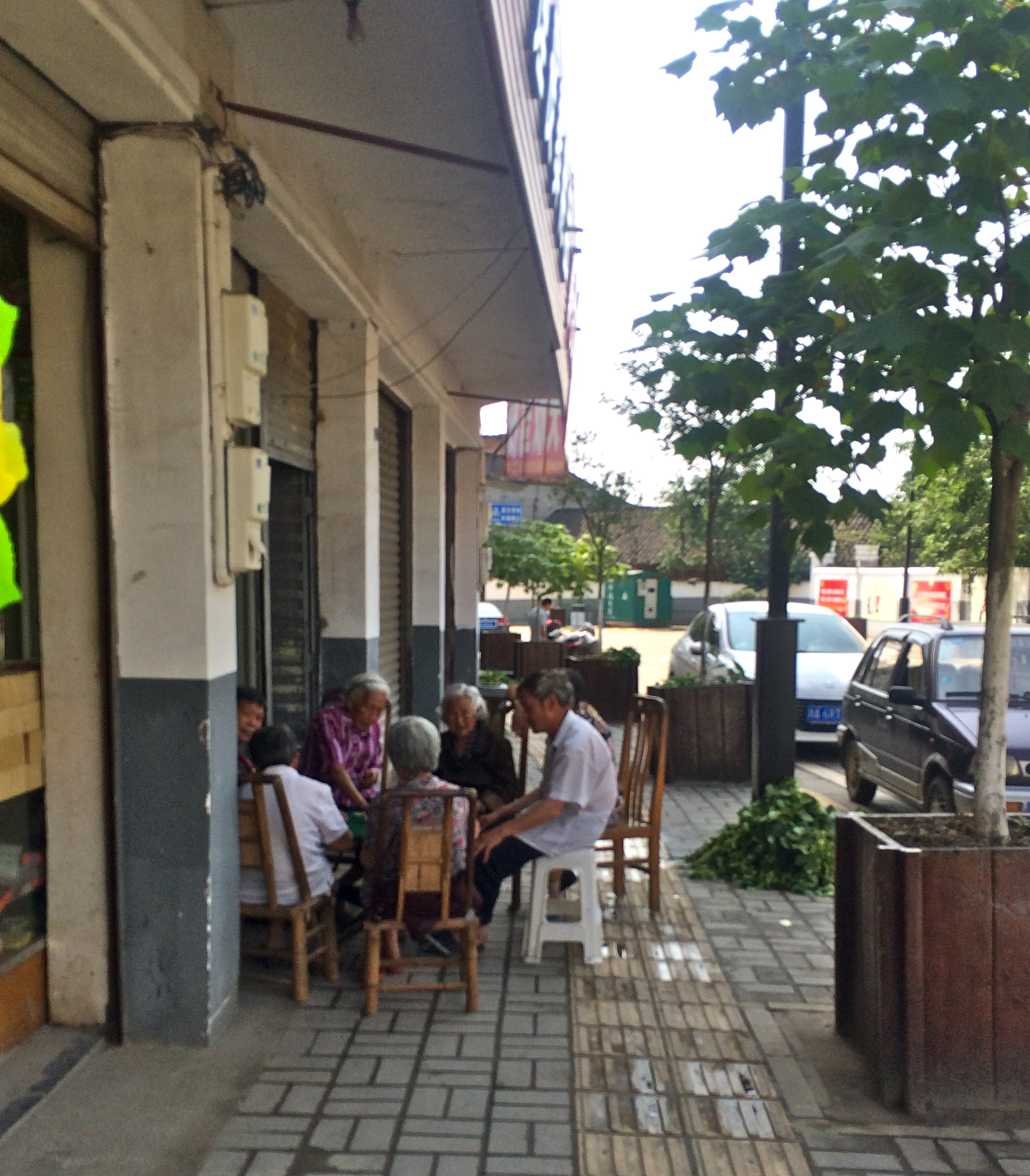Locals having a chat in the local bar